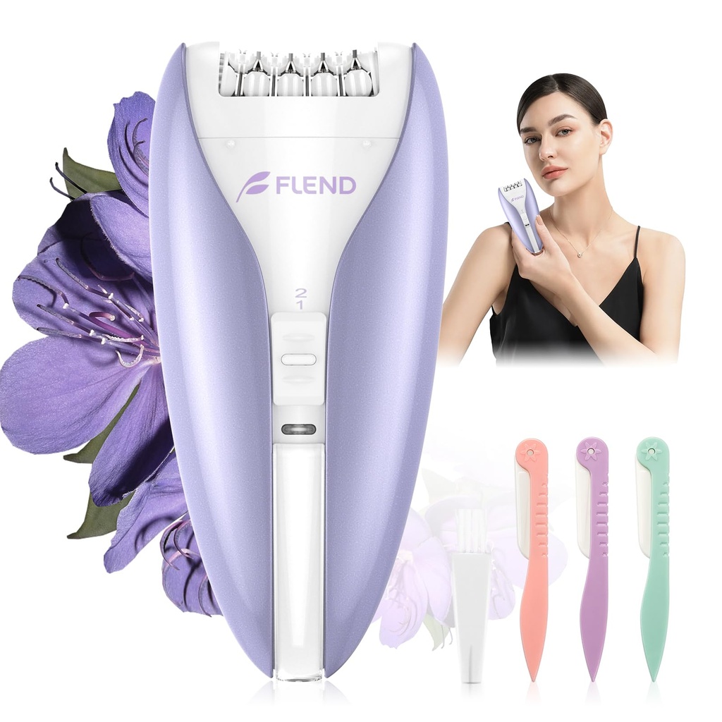 Epilator for Women, Silent Facial Hair Removal Device, Smooth Glide Tech 2 Speeds 