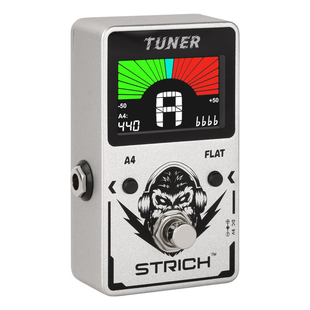 STRICH Tuner Guitar Pedal with Large Color Screen, Precision Chromatic Drop Tuning, 430-450H