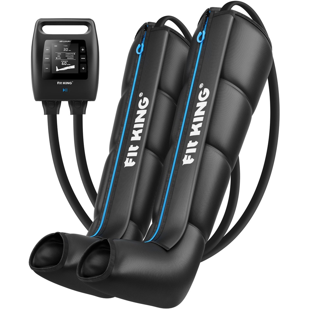 FIT KING Air Compression Recovery System, Rechargeable Full Leg Massage Boots