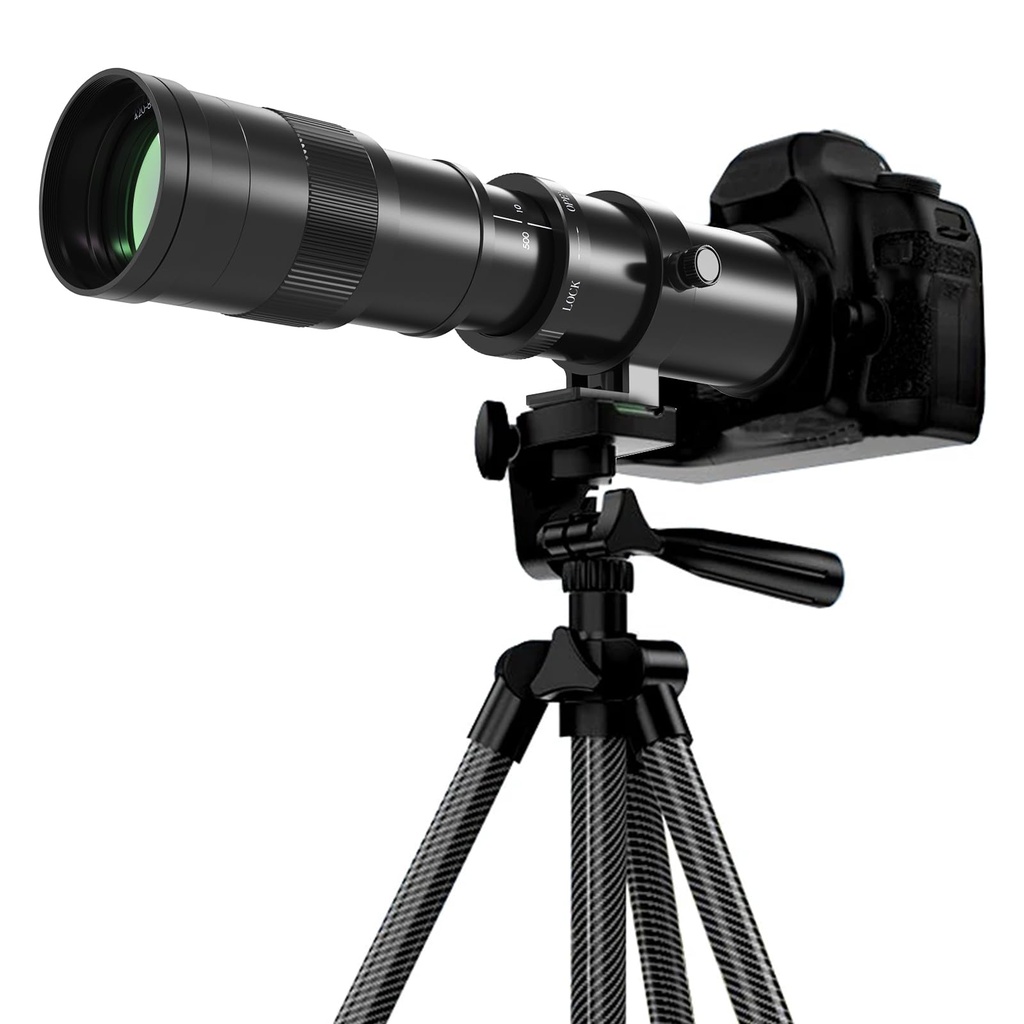 BENOISON Telephoto Lens 420-800mm, EF Lens for Canon DSLR, Manual Focus MF Zoom Lens 