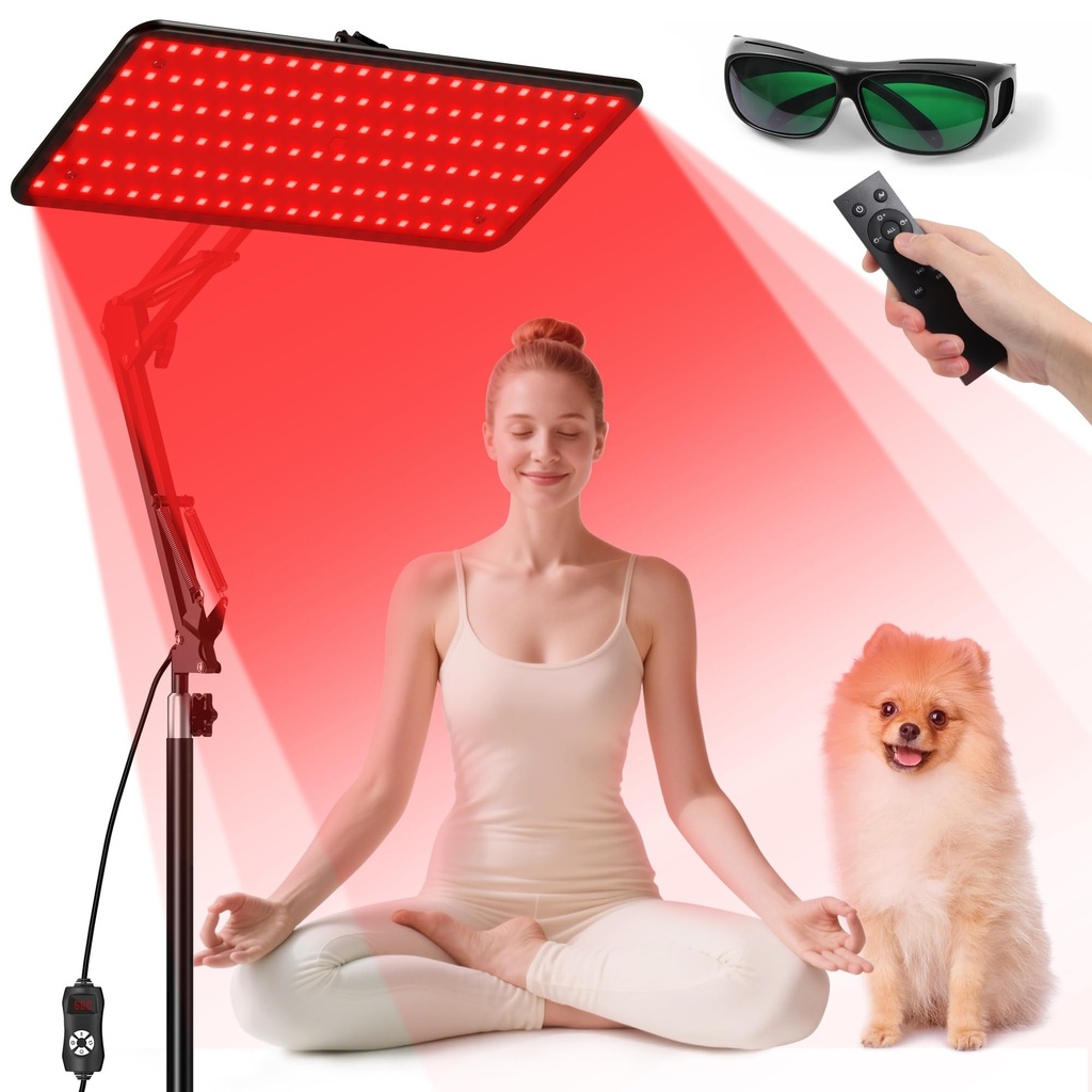 Morfone Red Light Infrared Lamp with Wireless Magnetic Remote - Tri-Wavelength (660nm/850nm