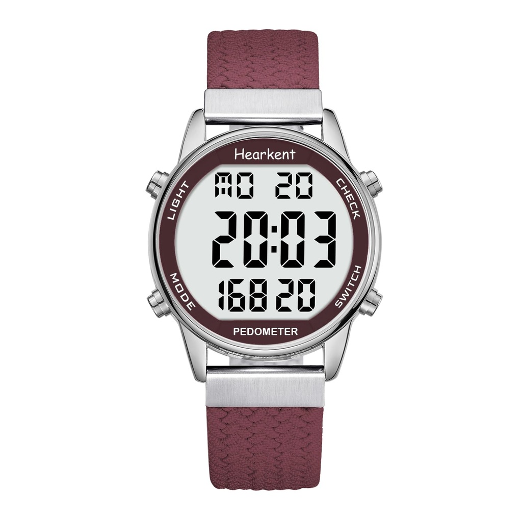 Hearkent Pedometer Watch for Women, Step Tracker with Calories Counter, Non Bluetooth, 30M