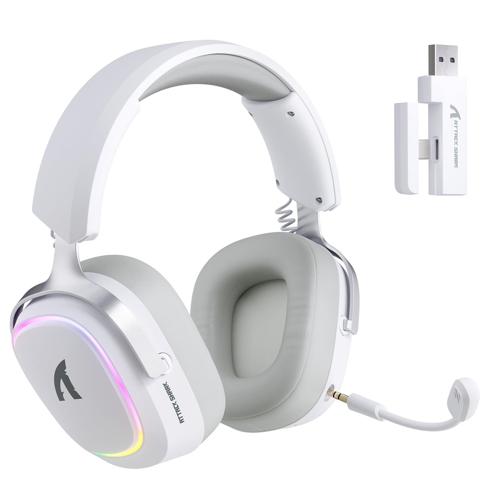 ATTACK SHARK G800 Wireless Gaming Headset with Aluminum alloy frame, 7.1 Surround Sound