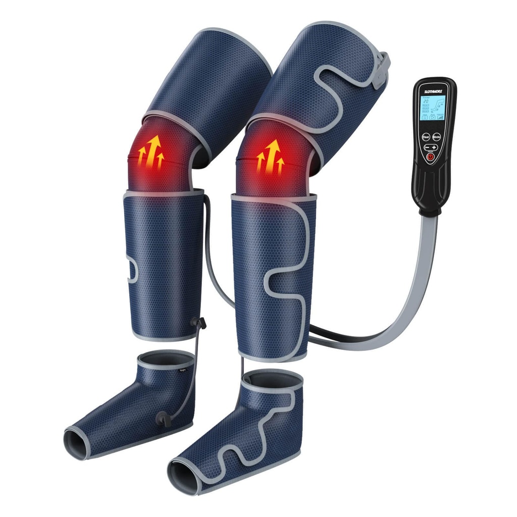 Leg Massager with Air Compression & Heat, 4-In-1 Foot Calf Thigh Knee Massager for Circulation