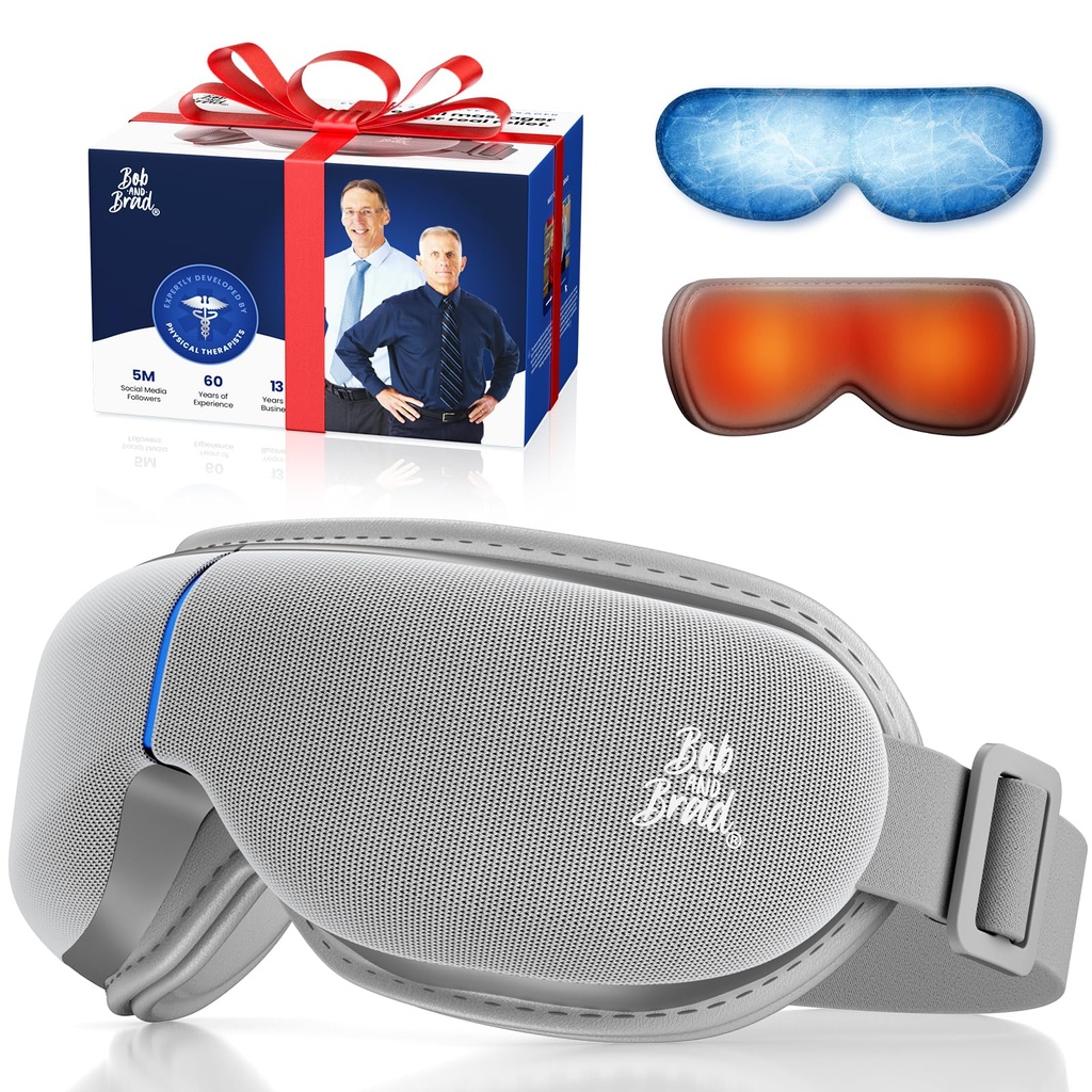 Bob and Brad Fathers Day Dad Gifts Eye Massager with Heat and Cooling Gel Mask, EyeOasis 3 E