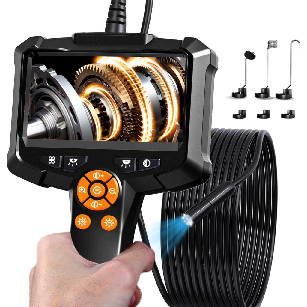 Endoscope Inspection Camera, AOPICK 4.3'' IPS Screen 1080P HD Borescope Inspection Camera wi