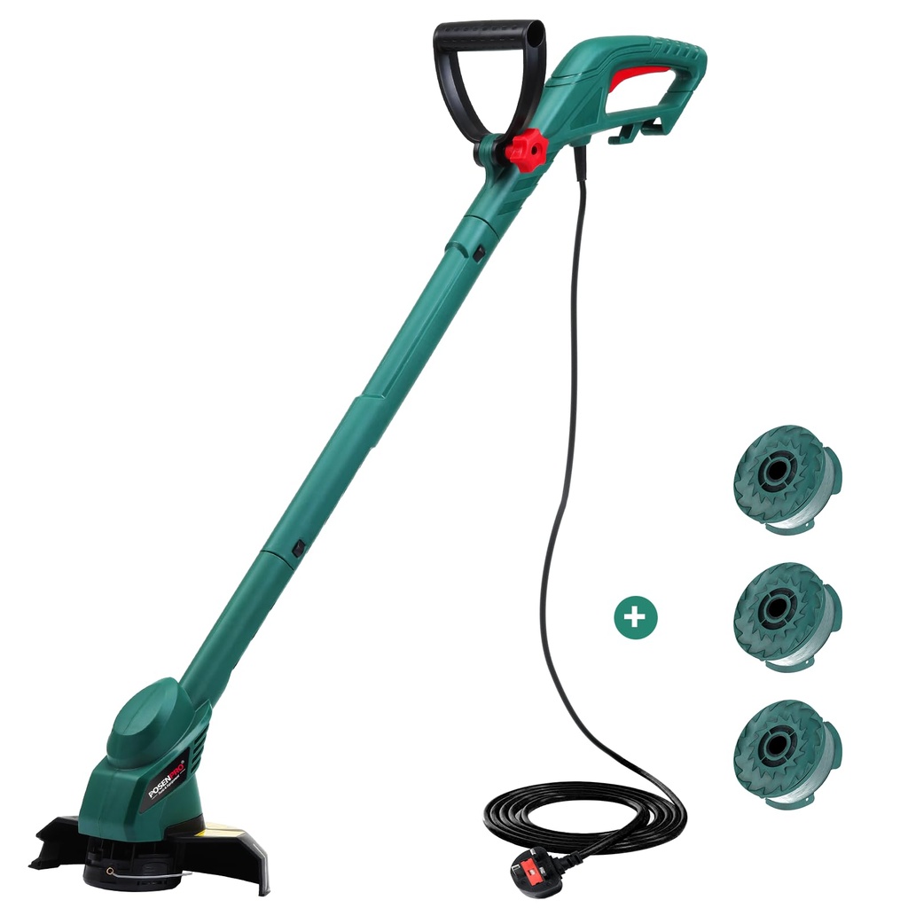 POSENPRO 350W Grass Trimmer Corded 23cm AC Electric String Trimmer Lawn Trimmer Garden Stri