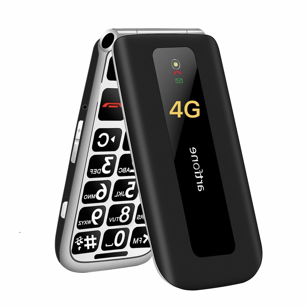 artfone F30 Black- 4G Unlocked Basic Mobile Phone for Seniors Flip Phone SIM Free