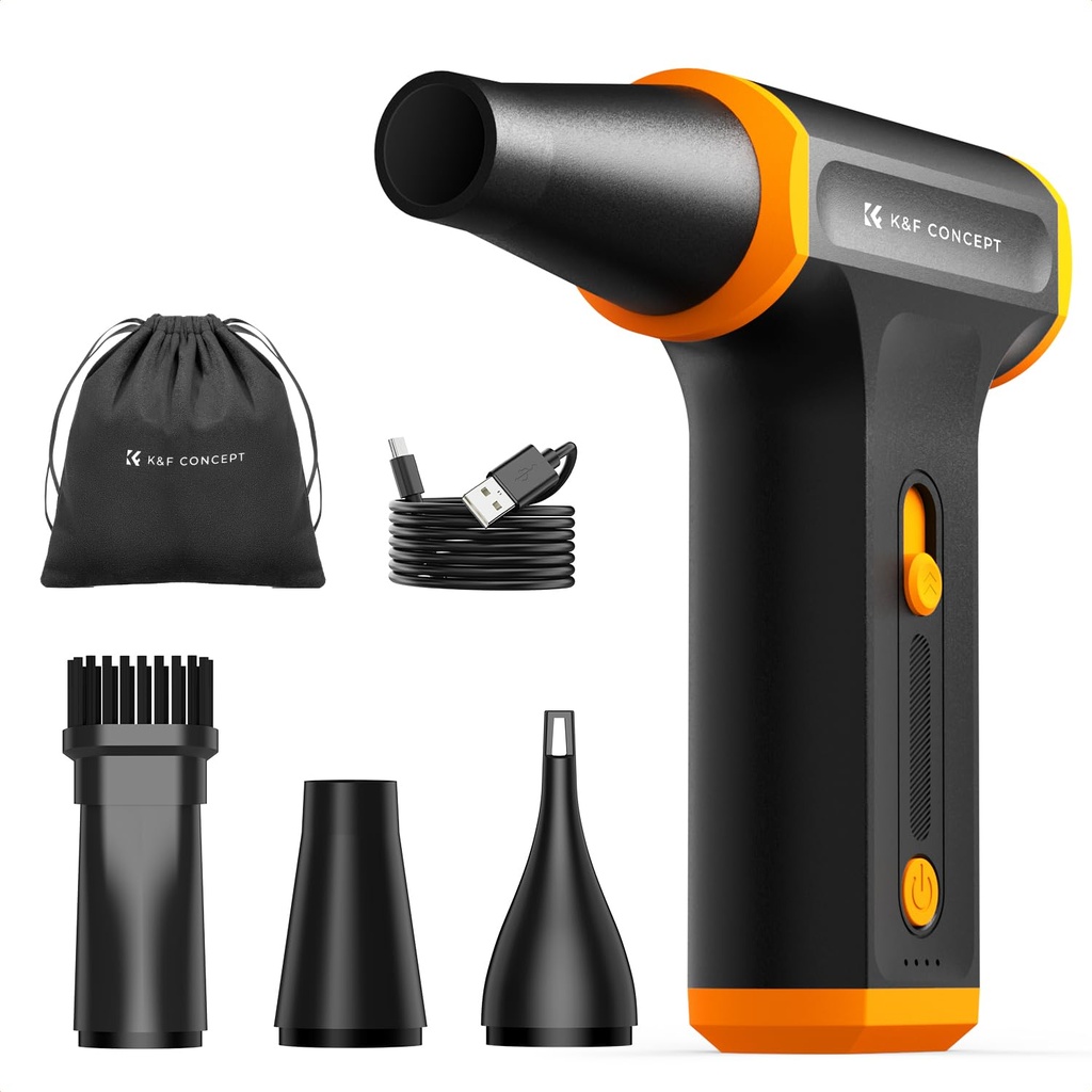K&F CONCEPT Electric Air Duster- Compressed Air Duster PC Cleaner, 110000RPM Air Blower