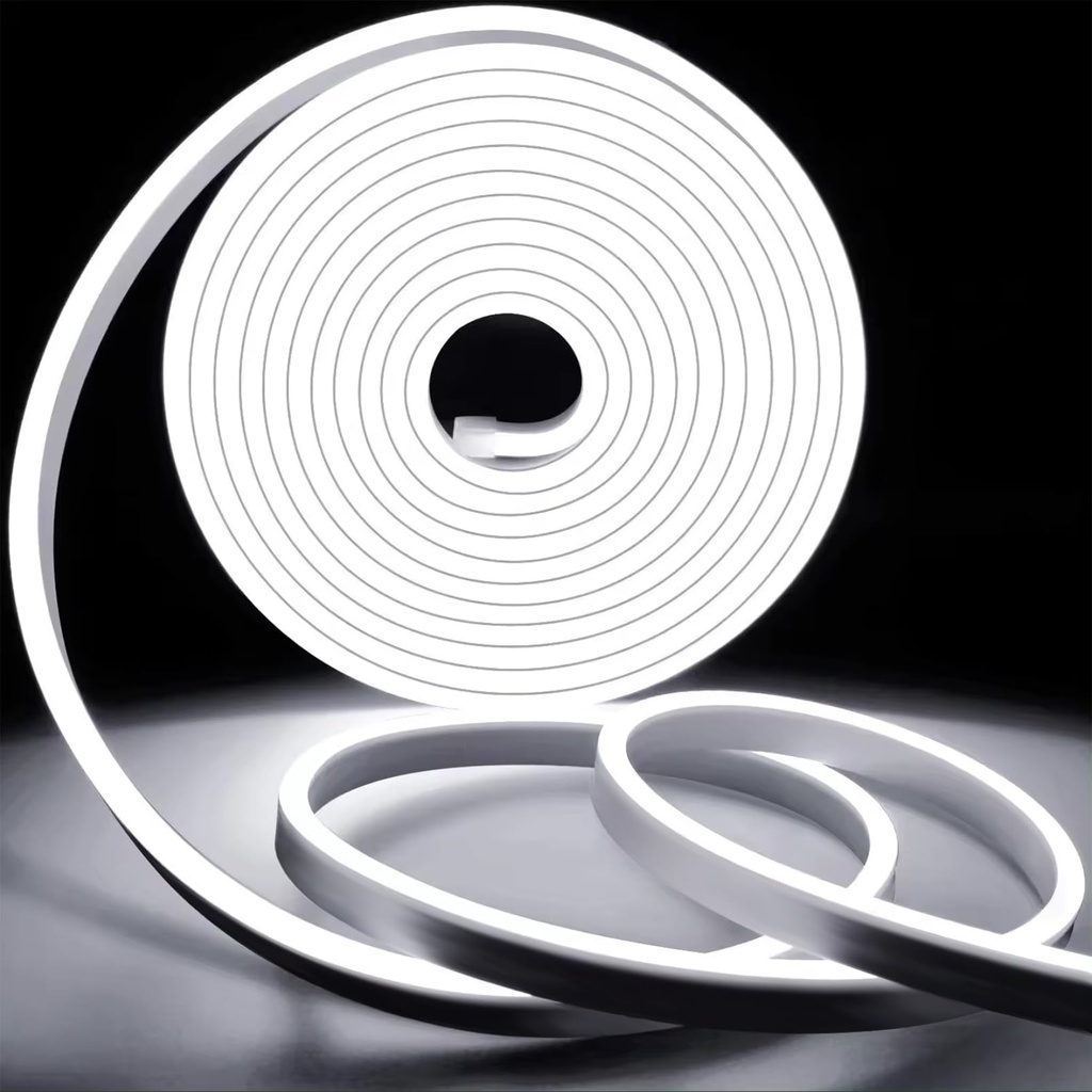 KSIBNW Neon Outdoor LED Strip Light Waterproof IP65,49.2ft/15m 220v240v LED Light Strip,Flex
