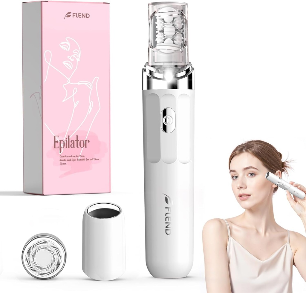 BEAUZMO 2-in-1 Ladies Epilator & Shaver, Painless Hair Remover with LED Light, USB Rechargeable