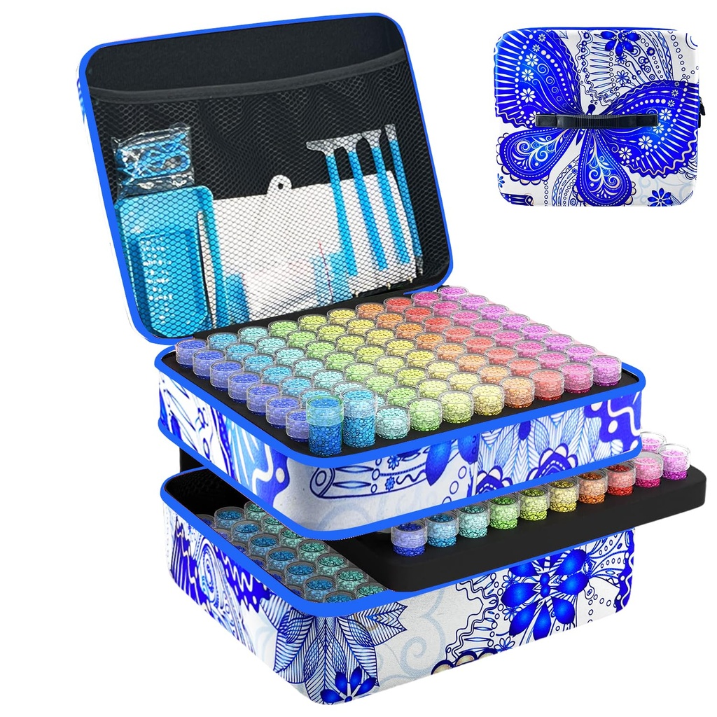 LIRUNQIU Diamond Painting Storage Containers, 240 Slots Diamond Painting Accessories and To
