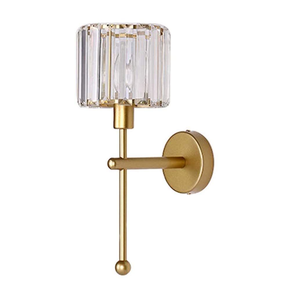 MZStech E14 Modern Minimalist Style Wall Sconce Lamps Lighting, Transparent Crystal Wall Lig