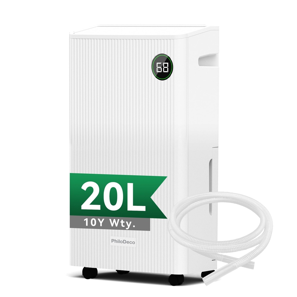 20L/Day Dehumidifier for Home, Dehumidifier with Automatic Humidity Sensor & Display, 24Hr