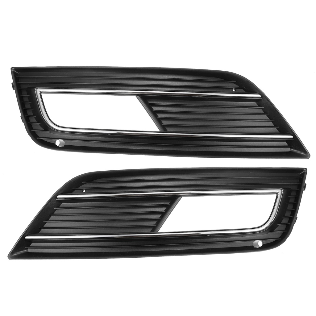 X AUTOHAUX Pair Front Fog Light Bumper Grill Cover for Audi A4 8KD 807 681 B