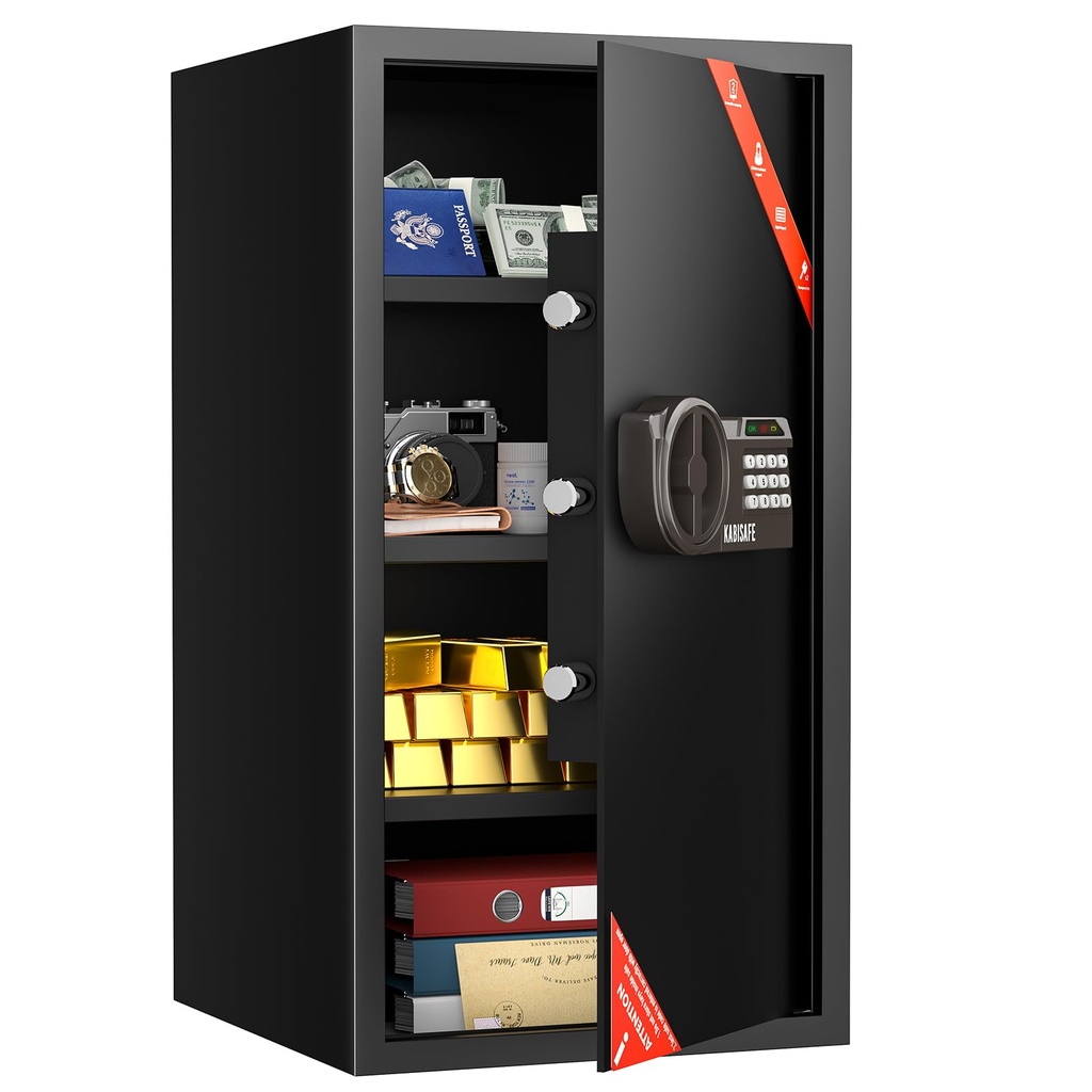 KABISAFE 103L Large Safe Box with Digital Keypad Spare Keys, Anti-Theft Cabinet Safe Box