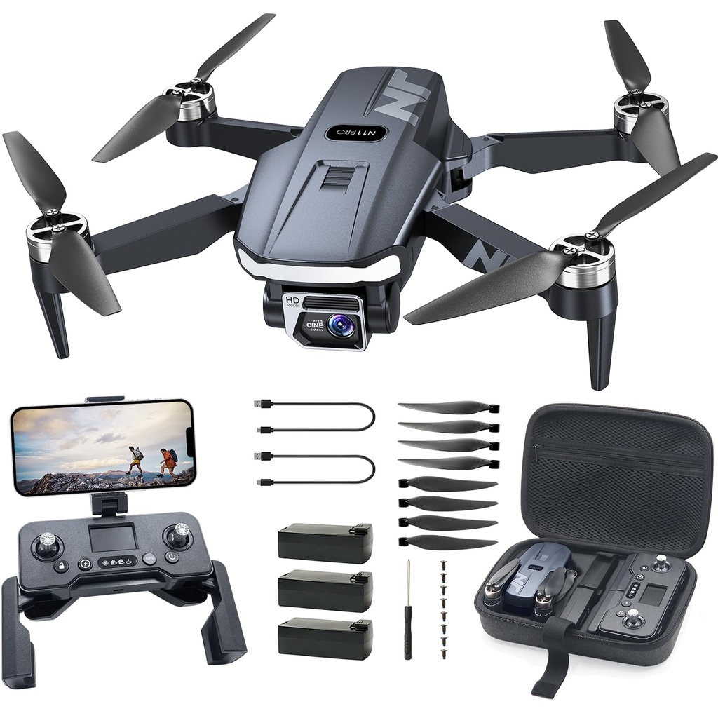 NAFYRE N11 PRO GPS Drone with Camera for Adults 4K UHD, 90 Min Long Flight Time, Long Control