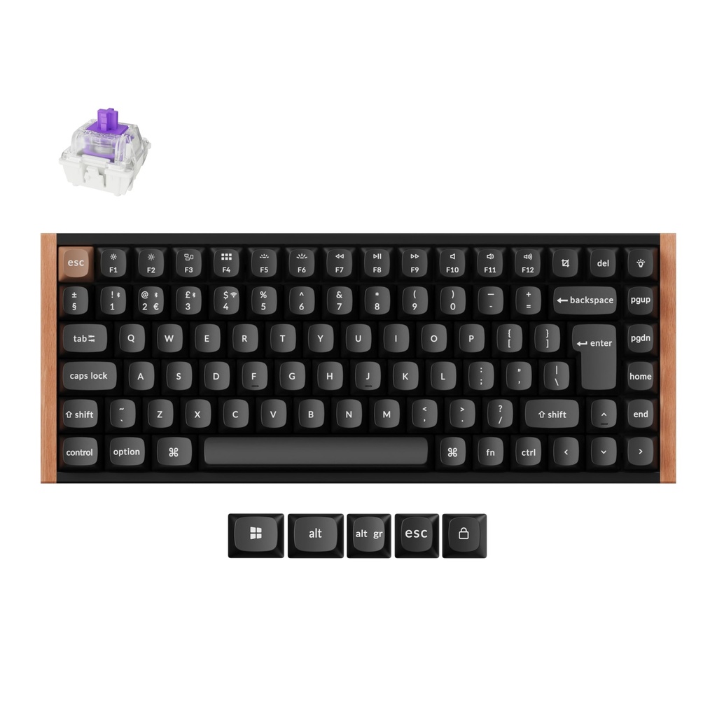 Keychron K2 HE Custom Mechanical Gaming Keyboard, RGB Aluminum Frames with Hot-Swappable Ha