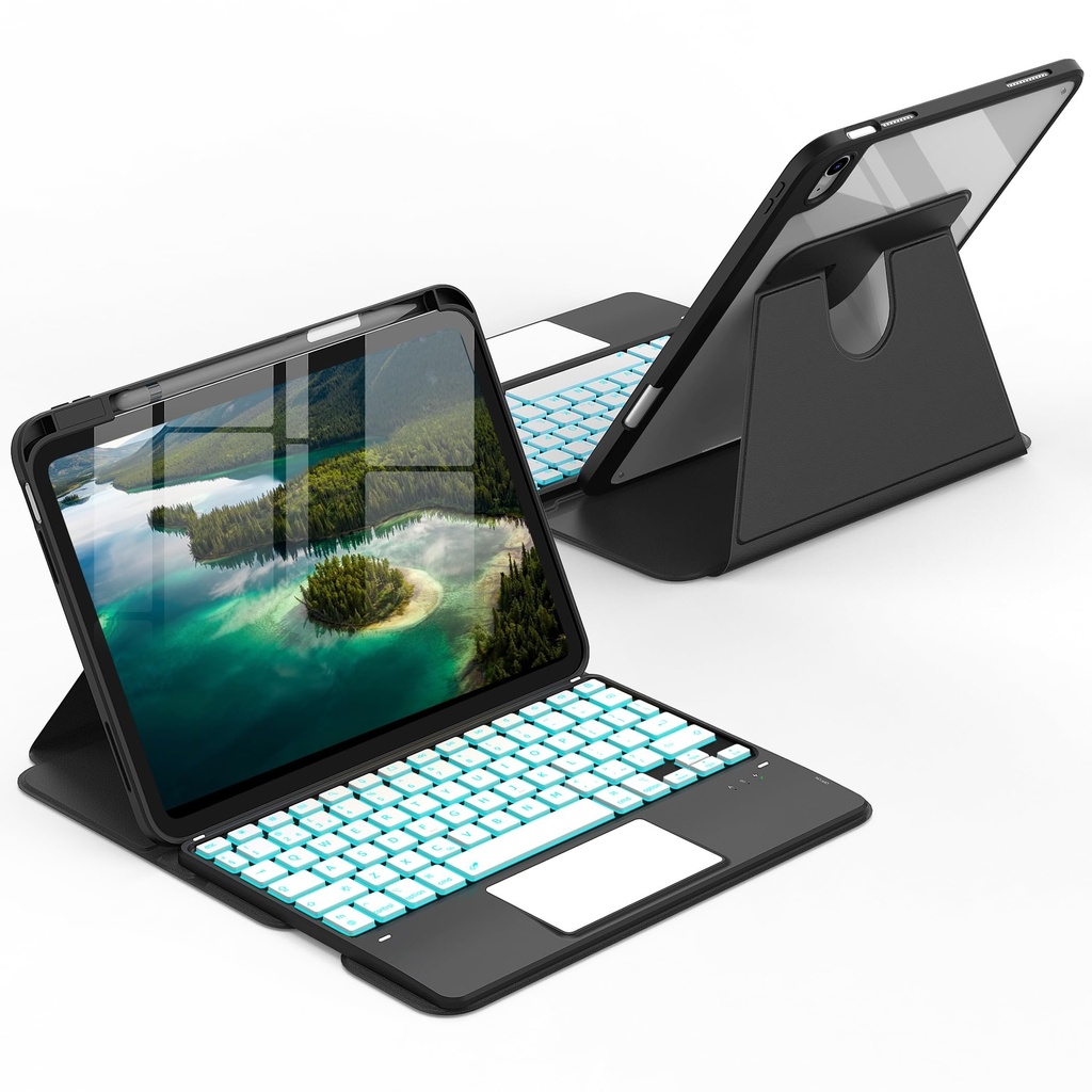 CACOE 360 Rotating Keyboard Case for iPad (A16) 11th/10th Generation (11"/10.9") 2025/2022