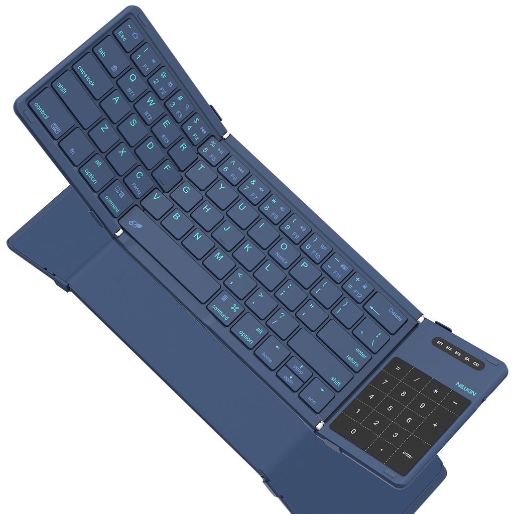 Nillkin Foldable Bluetooth Keyboard Folding with Touchpad & Number Pad, Portable Wireless F