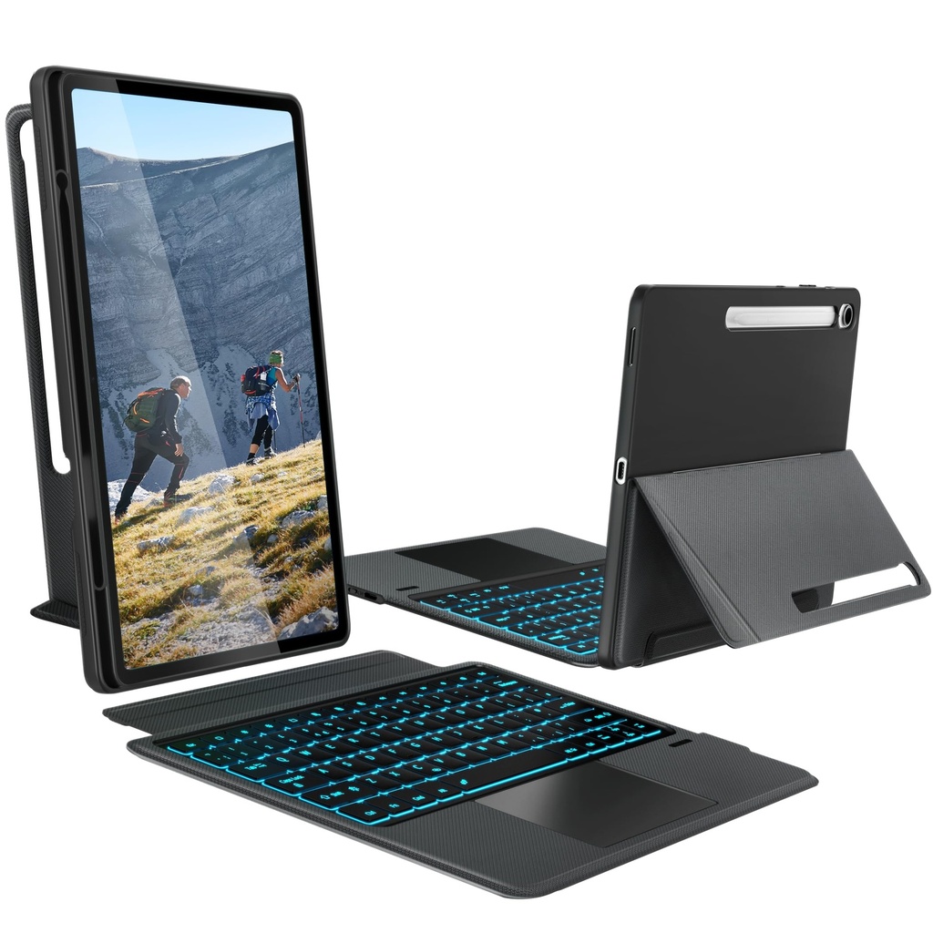 CACOE Keyboard Case Compatible with Samsung Galaxy Tab S10 FE+/ S10 FE Plus 13.1 inch, Deta