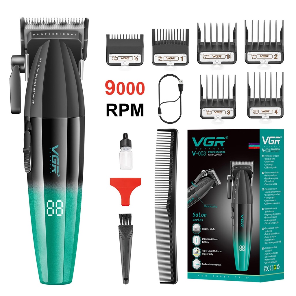 Vgr 003 Fresh Fade Hair Clipper, Professional Trimmer, Cord/Cordless Rechargeable