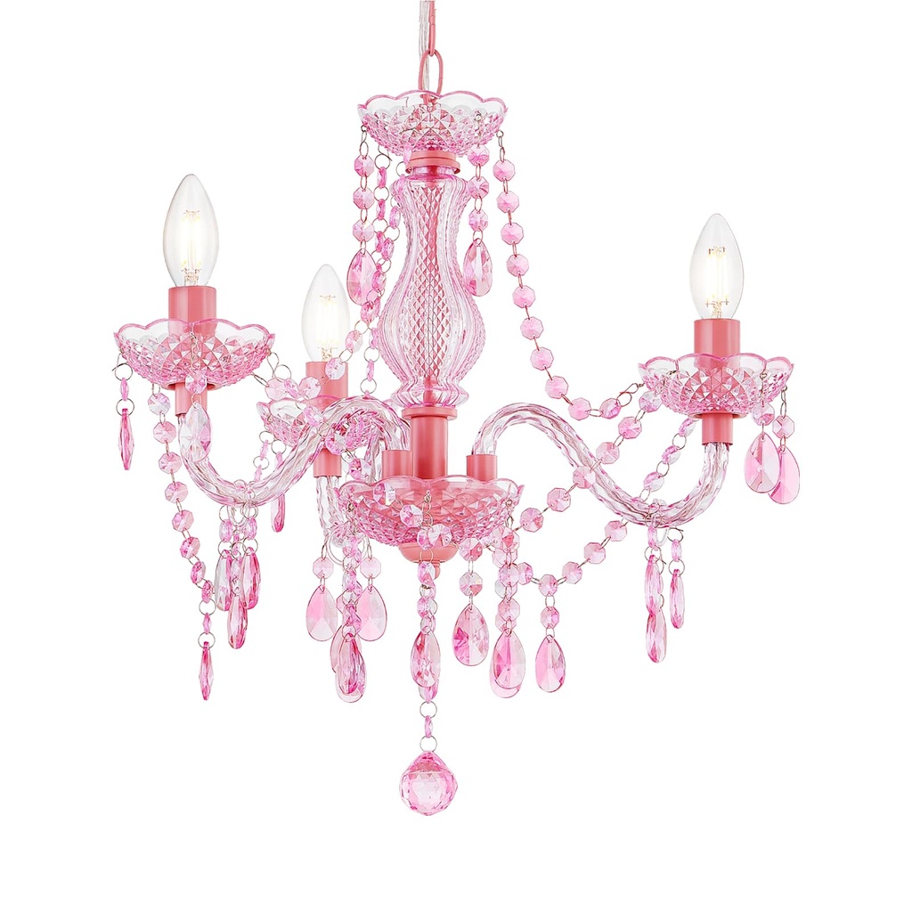 GyroVu Chandelier for Living Room,3 Light Mini Acrylic Pendant Light with Adjustable Chain,