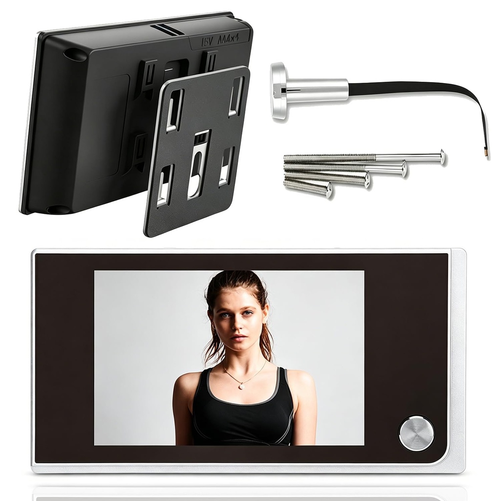 Digital Door Camera Viewer, 3.5in 720P HD Security Door Camera+Monitor Wide Viewing