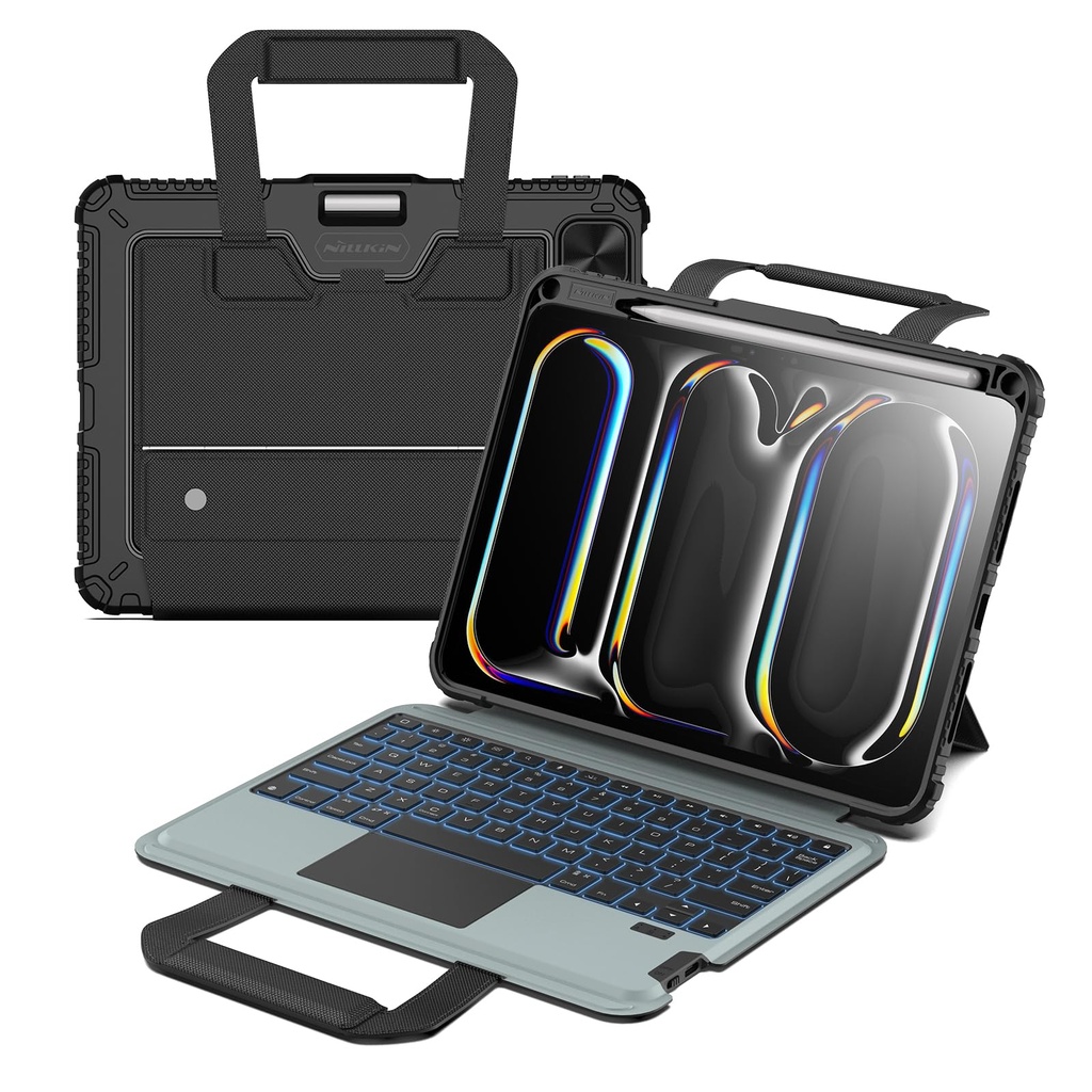Nillkin Easy Carry Go Keyboard Case for iPad Pro 11 inch (M4,2024) with Handle, 180 Adjust
