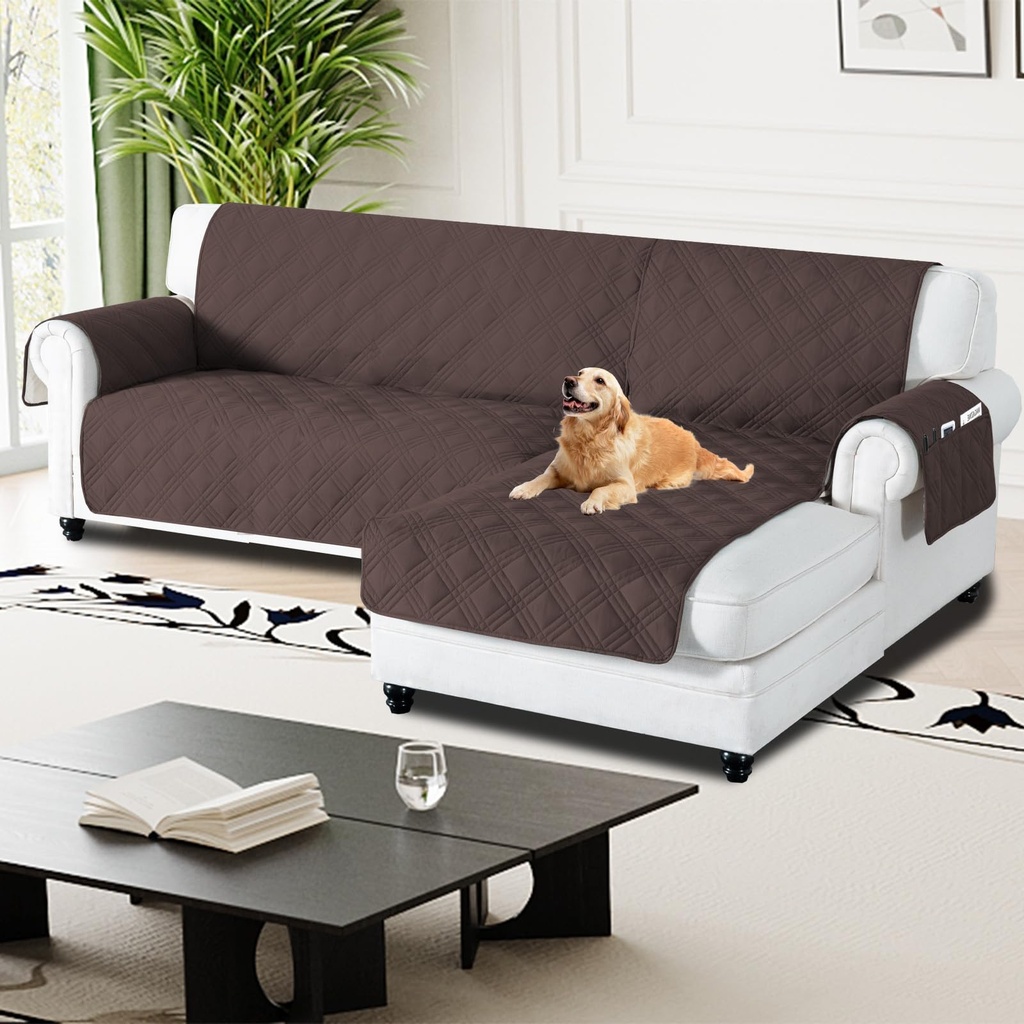 H.Versailtex 100% Waterproof Couch Covers for Sectional Sofa 2-Piece Couch Covers Sectional
