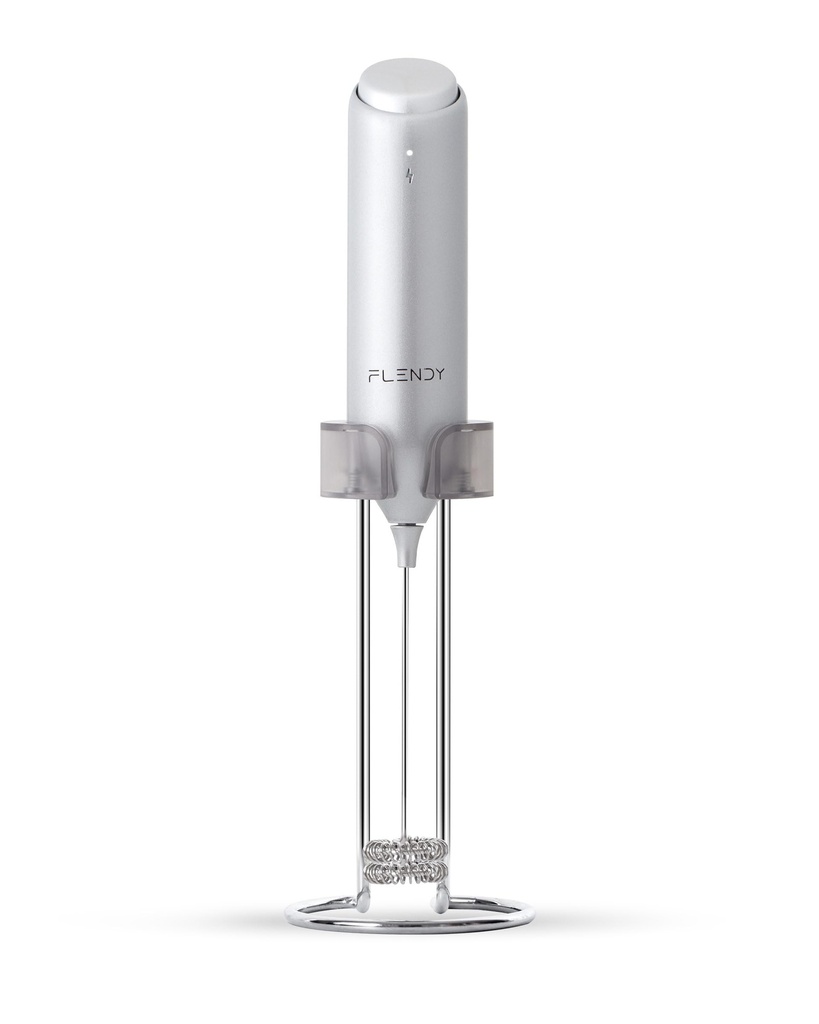 Flendy Rechargeable Milk Frother Handheld, Coffee Frother Handheld with USB-C Charging Stan