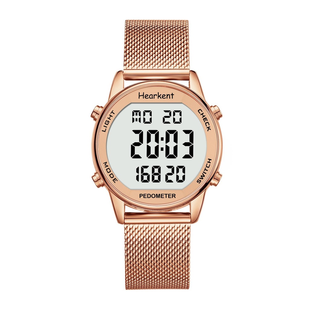 Hearkent Pedometer Watch for Women, Step Tracker with Calories Counter, Non Bluetooth, 30M
