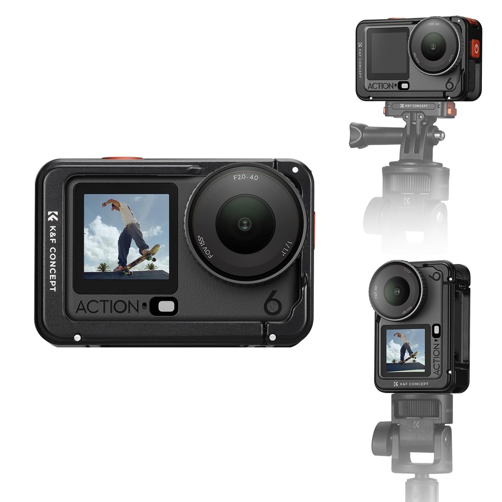 K&F CONCEPT Alloy Camera Cage Compatible with DJI OSMO Action 6, Protective Cage Expansion