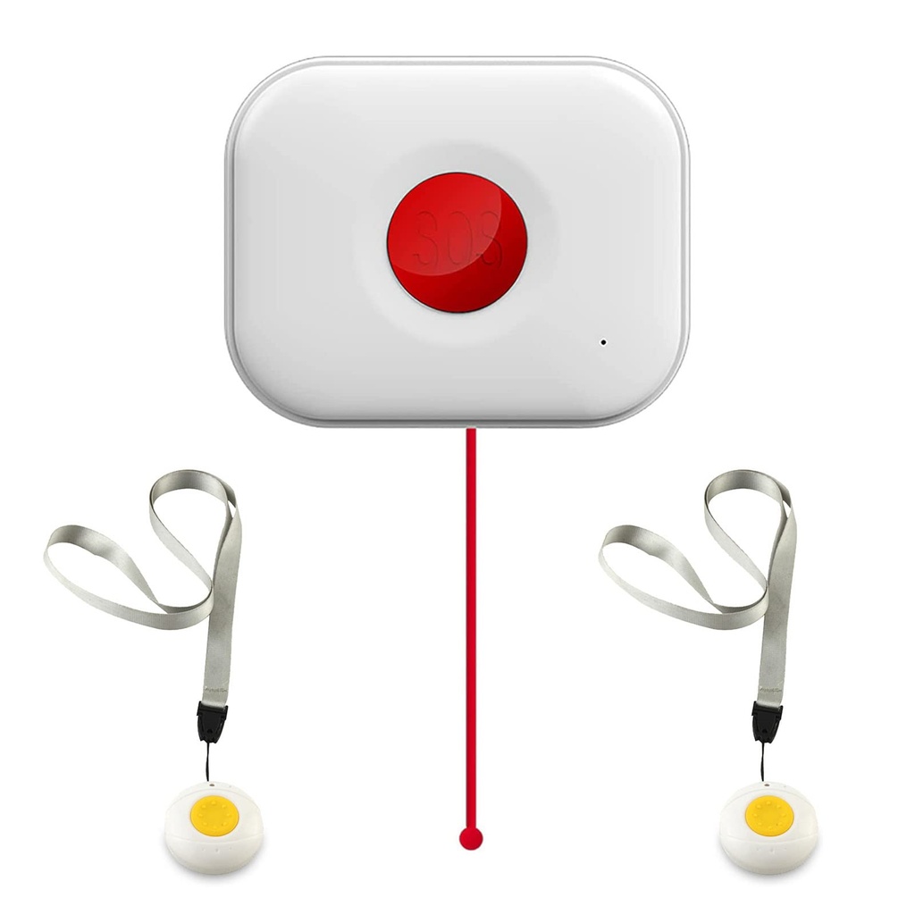 Wolf Guard SOS-C03 Panic Button Call System for Elderly/Parents, 4G Fall Alarm with Emergency