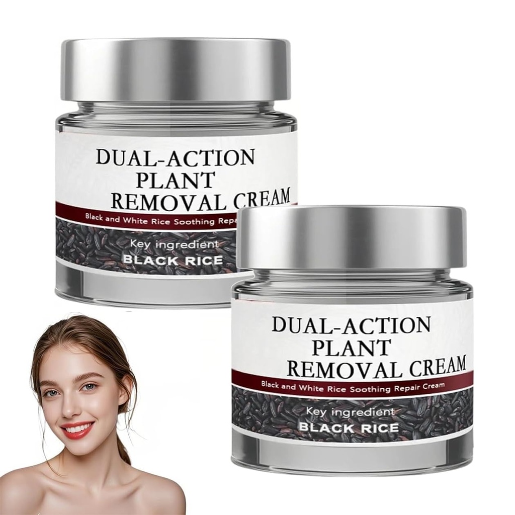 Black Rice Skin Repair Essence Cream, Dual-Action Renewal Cream, Black and White Rice Sooth