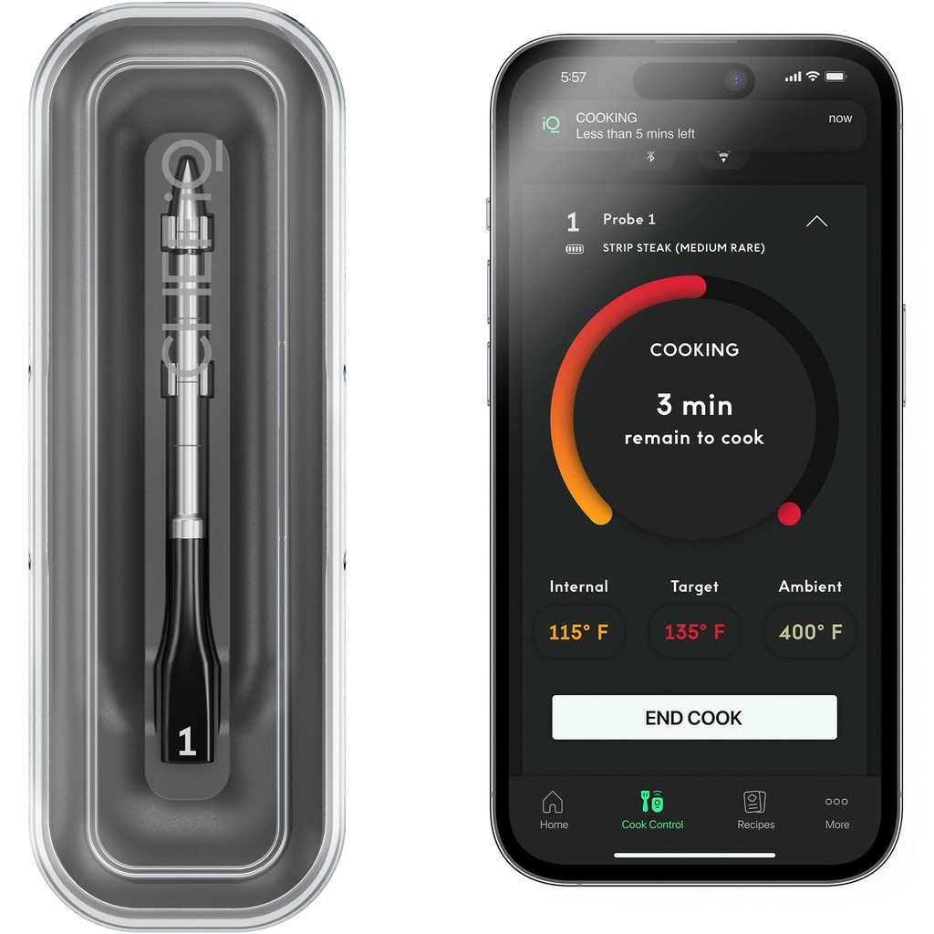 CHEF iQ Sense Smart Wireless Meat Thermometer with Ultra-Thin Probe, Unlimited Range Bluetooth
