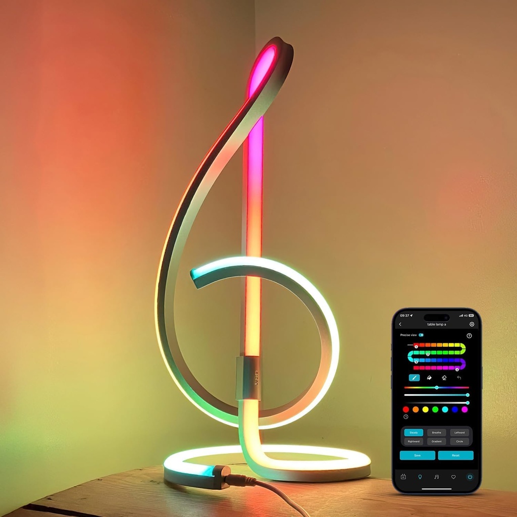 Lepro TB2 AI Table Lamp, Smart LED Lamp with Music Sync, Personalized AI Lighting Designer,