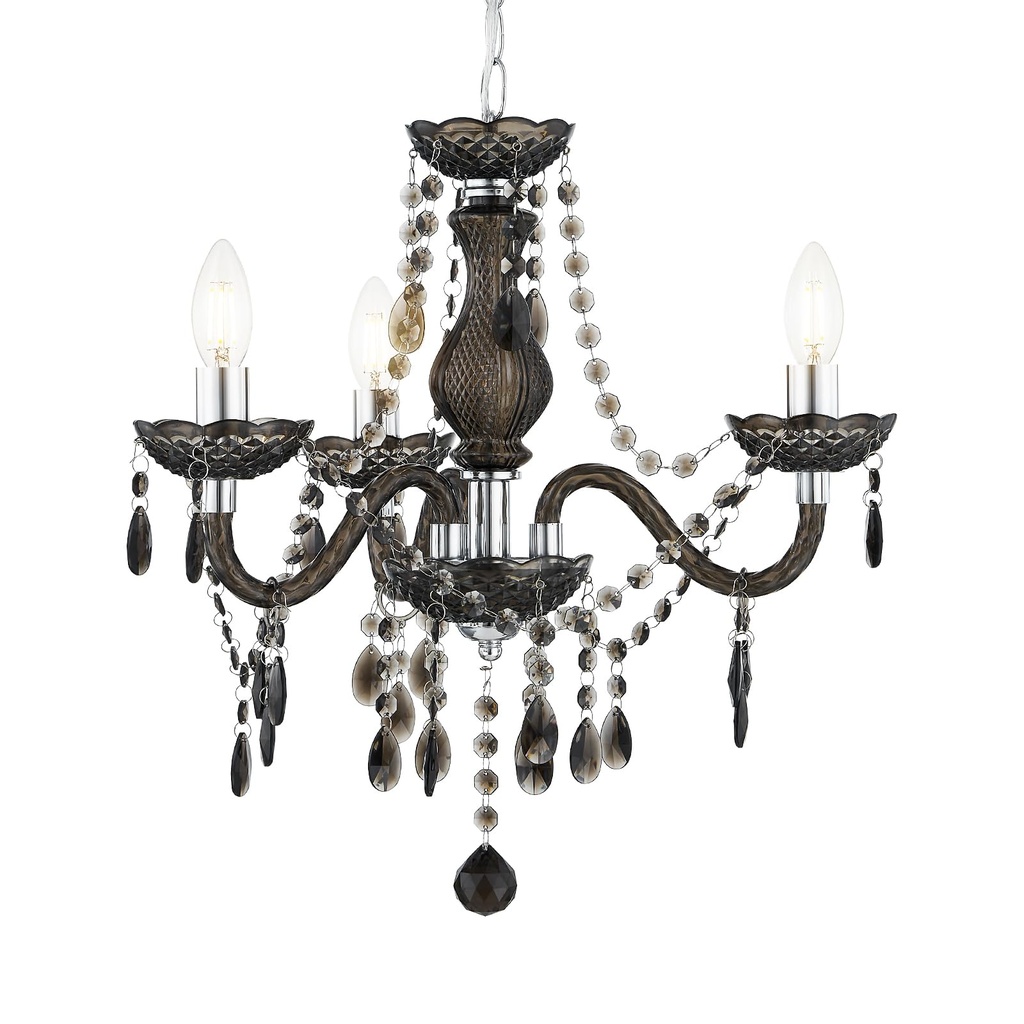 GyroVu Chandelier for Living Room,3 Light Mini Acrylic Pendant with Adjustable Chain,Modern