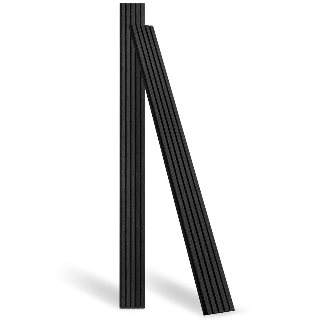 DOLLAR BOSS Wood Panels for Walls, Acoustic Wall Panels 240x20cm 2 Pack, Sound Absorbing Wo