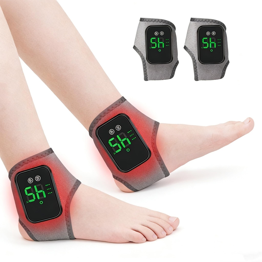 Foot Massager with 3 Vibration Modes, 5 Heat Levels, 30min Timer & 2000mAh Battery 