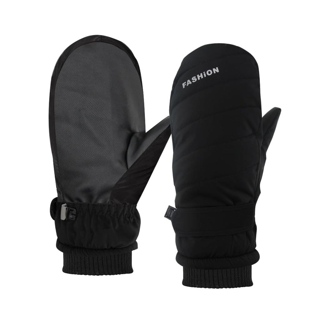 Bototack Winter Ski Mittens for Women, Waterproof Touch Screen Snow Gloves with Fleece, Ant