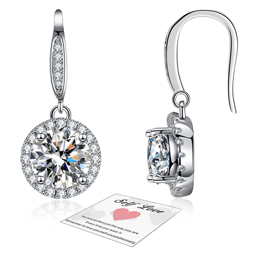 Drop Earrings for Women 925 Sterling Silver Earrings Earrings for Women Dangling Cubic Zirc
