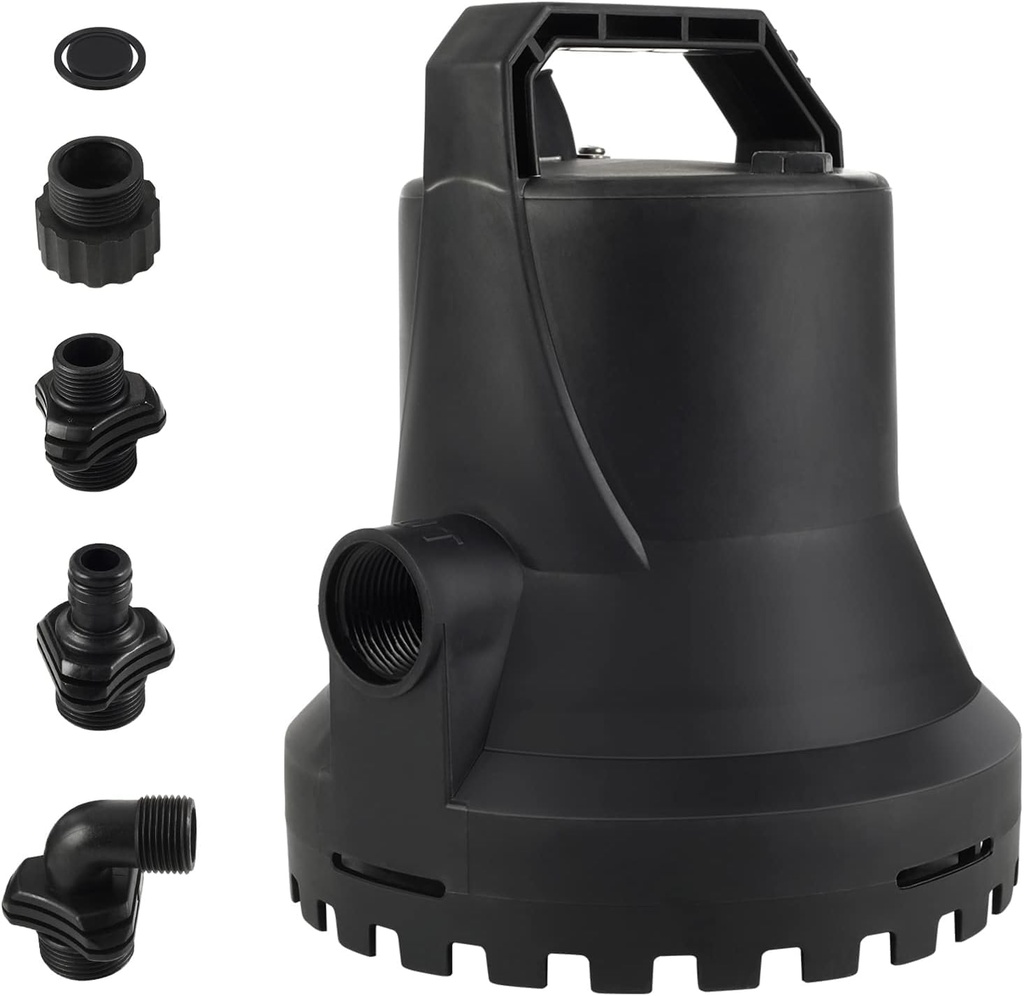 HOCANFLO 400W Submersible Water Pump, 8000L/H Automatic On/Off Portable Water Sump Pump 