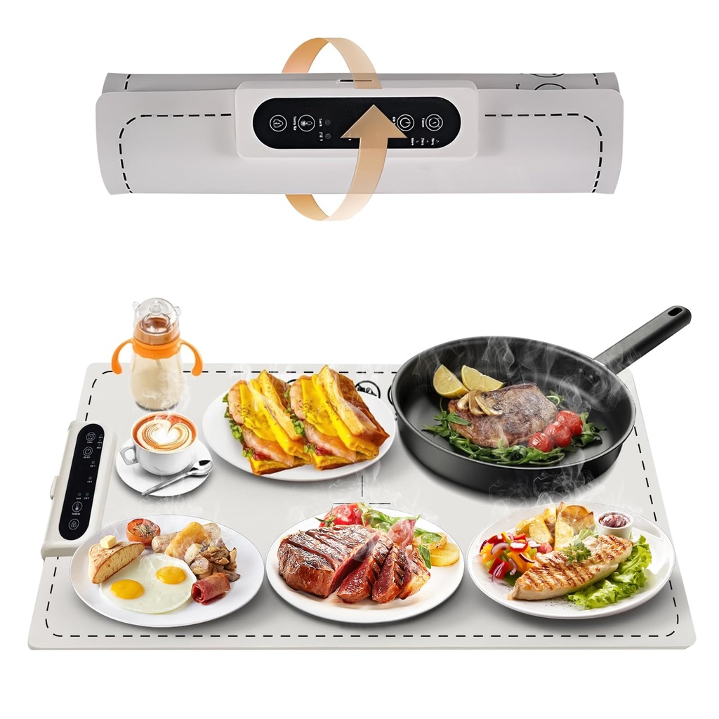FLITI Electric Warming Tray Foldable Silicone Food WarmerÂ´?Ã®Food Warmer ServerÂ´?Ã®Portabl
