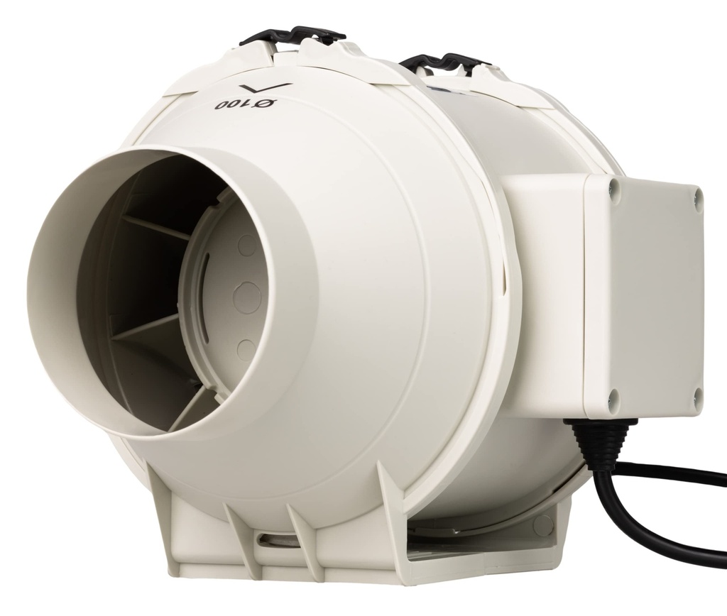 STERR Inline Extractor Fan DFA100 Duct Fan 100 mm / 4'' - Industrial Fan Low Energy Consumption