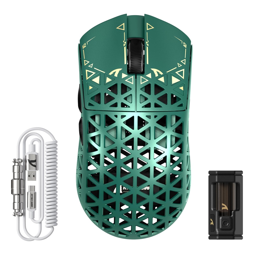 ATTACK SHARK R5 Ultra Carbon Fiber 8000Hz Wireless Gaming Mouse, 39g SUPERLIGHT, 42000DPI
