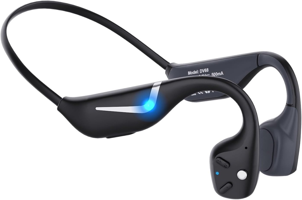 Monodeal Bone Conduction Headphones, Bluetooth 5.3 Open Ear Headphones, IP65 Waterproof Wireless