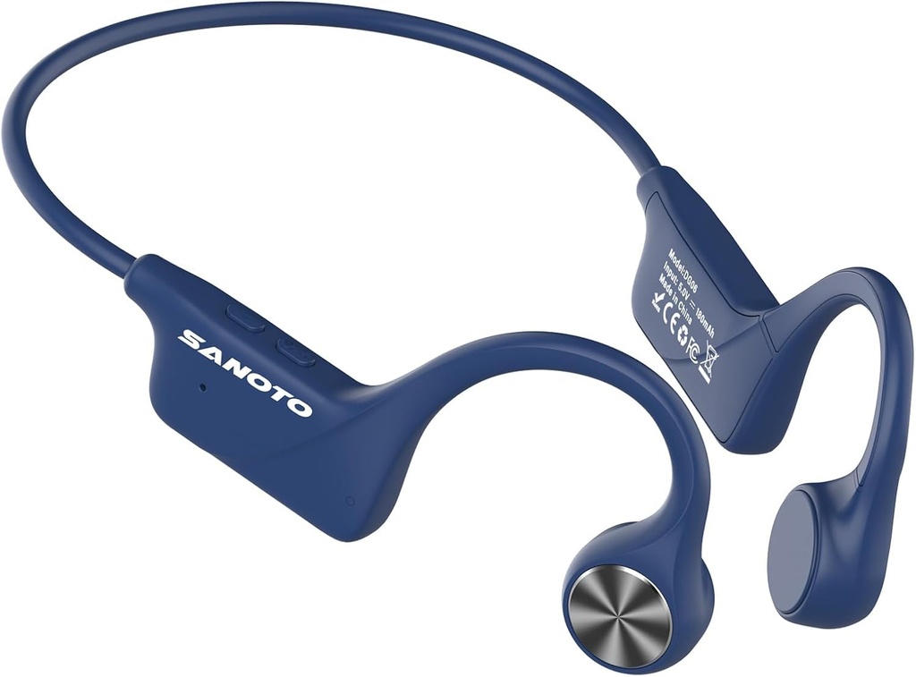 SANOTO Bone Conduction Headphones, Open Ear Headphones IPX5 Sweatproof Bluetooth 5.3, Sports
