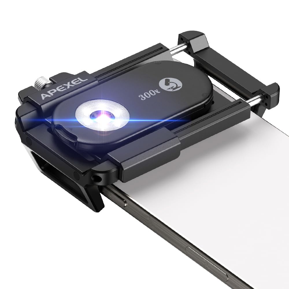 APEXEL 300X Smartphone Microscope Professional Trichome Analysis & Micro-World