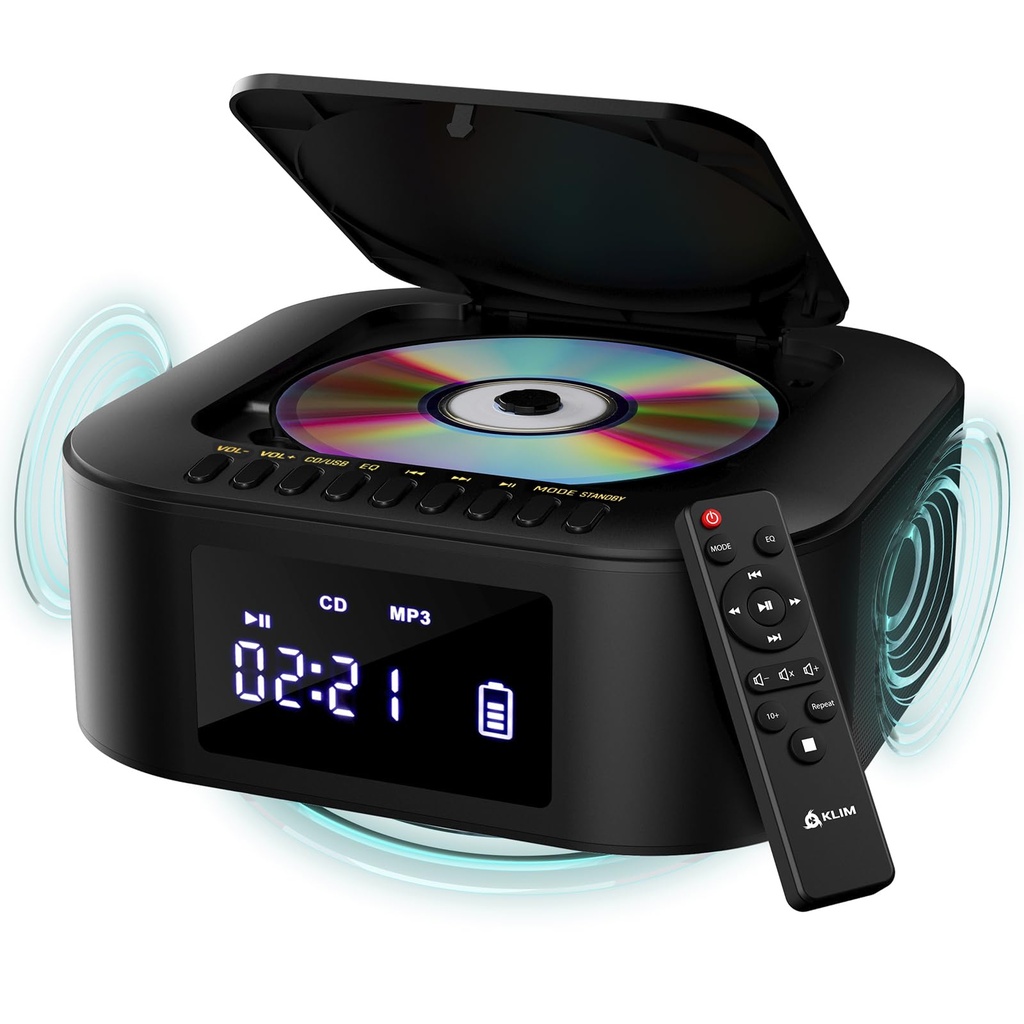 KLIM Boombox E1 Portable CD Player with Subwoofer